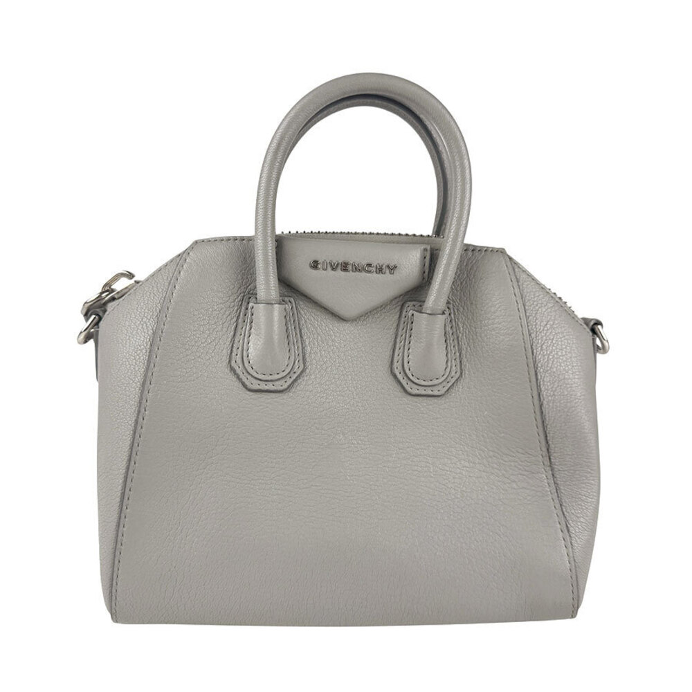 Givenchy Antigona Leather 2way Shoulder Bag Gray